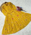 Ka 1259 Muslin Silk With Gingham Printed Designer Kurti Online Wholesale